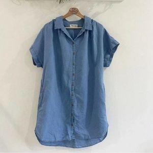 EUC MADEWELL chambray button down dress Sz XL